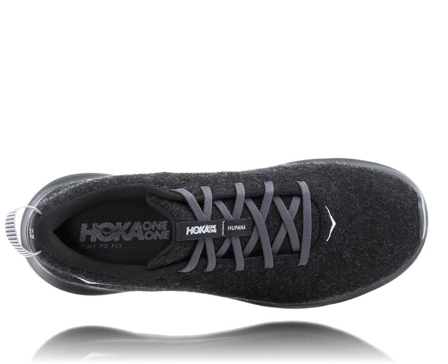 Tenis Hoka One One Masculino Pretas - Hupana Flow Wool - 190-HJDCSL